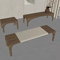 New Chinese Bench 3d model