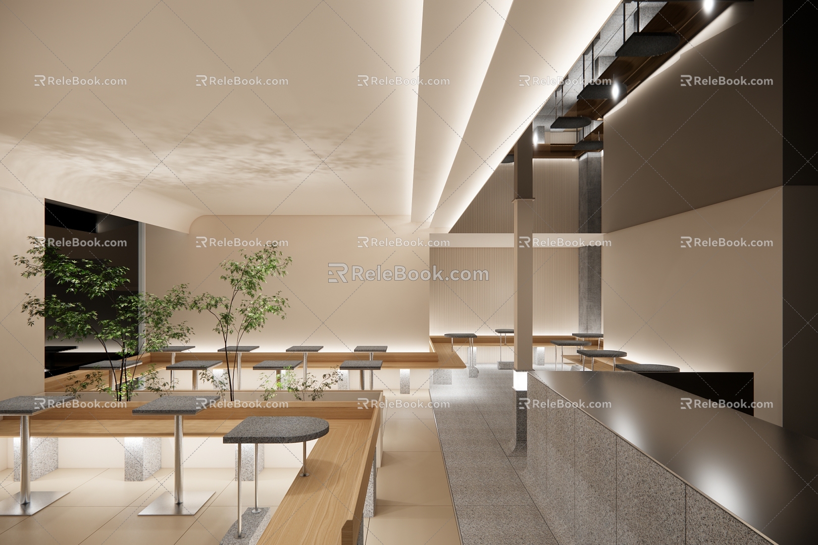 Modern Creative Cafe 3d model