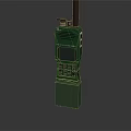 Green Portable Radio Device With Digital Display Screen And Keypad Antenna