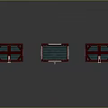 Three Red Storage Boxes With Blue Panels And Metal Latches For Home Storage