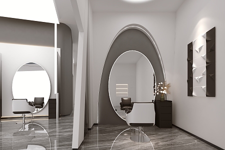 Minimalist Hair Shop 3d model