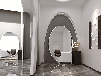 Minimalist Hair Shop 3d model