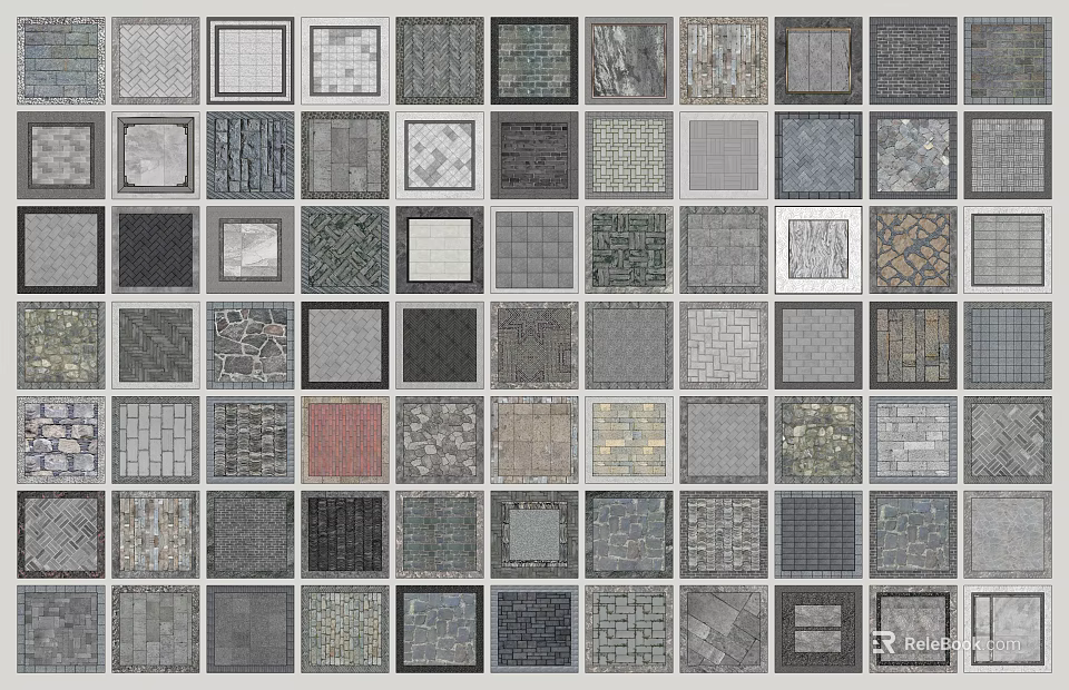 Garden Path Paving With Various Patterns Materials And Design Ideas 3d model