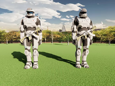 Modern Robot Guard 3d model Modern Robot Guard 3d model