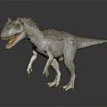 Detailed Dinosaur Model Featuring Sharp Teeth Scaly Skin And Standing Pose