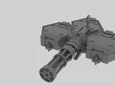 Mechanical Component Featuring Square Modules Central Connection And Barrel Like Structure 3d model