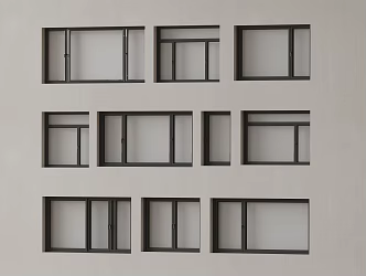 Modern windows combination windows glass windows floor-to-ceiling windows balcony windows bay windows bedroom windows sliding windows casement windows doors and windows 3d model
