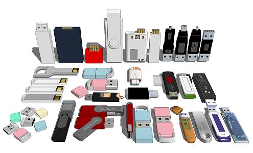 Modern USB flash drive 3d model