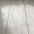 Modern Light Wooden Flooring With Straight Center And Herringbone Side Patterns 3d model