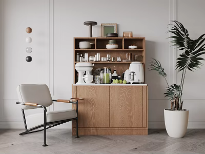 Silky Solid Wood Sideboard 3d model Silky Solid Wood Sideboard 3d model