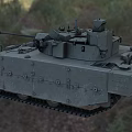 Military Armored Tracked Utility Vehicle With Turret Weapon And Reinforced Armor Plating