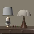 Decorative Table Lamps With Ceramic Black Pattern And Wooden Petal Shaped Lampshade And Colorful Fruits