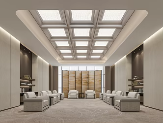 Modern Reception Room 3d model