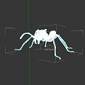 Detailed Brown Ant 3D Model With Long Legs And Mandibles