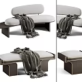 Modern combination sofa stool combination 3d model