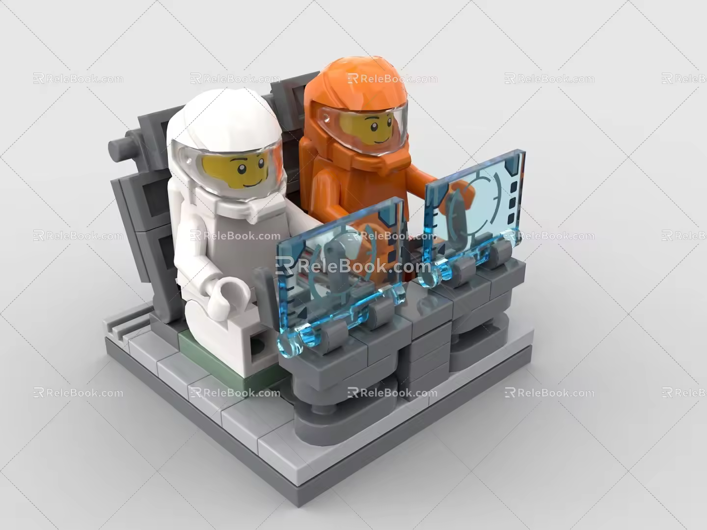 LEGO toy blocks spaceship console 3d model