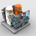 LEGO toy blocks spaceship console 3d model