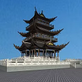 Chinese Style Pavilion Ancient Building Loft 3d model