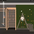 Modern Climbing Wall 3d model