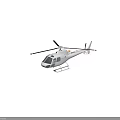Modern White 3D Helicopter Model Featuring Rotors Cockpit Landing Gear and Fuselage