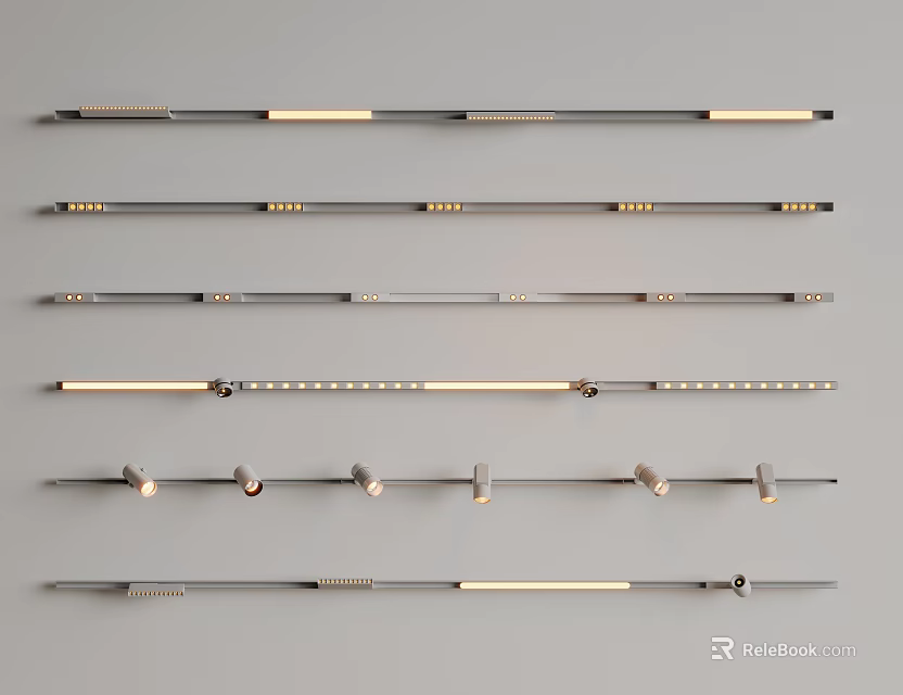 Modern Downlights and Spotlights Different Styles Ceiling Lighting Fixtures for Home Decor 3d model 
