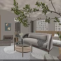 Cozy Natural Themed Hotel Guest Room With Double Beds Panoramic Sea View And Relaxing Lounge