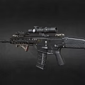 Tactical Military Rifle With High Precision Scope And Adjustable Ergonomic Stock