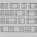 Modern windows combination windows glass windows floor-to-ceiling windows balcony windows bay windows bedroom windows sliding windows casement windows doors and windows 3d model