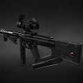 Modern Black Tactical Rifle With Mounted Scope And Ergonomic Grip Design 3d model