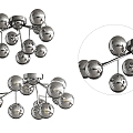 Modern Simple Stainless Steel Chandelier Chandelier Simple Chandelier 3d model