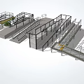 Fence Design Concepts With Various Structural Details Layouts And Metal Railings