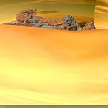 Stratified Rock Layer Model With Orange Red Layers And Irregular Rock Blocks