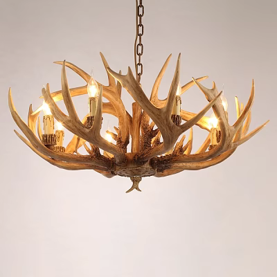 Vintage Chandelier Antler Chandelier 3d model Vintage Chandelier Antler Chandelier 3d model