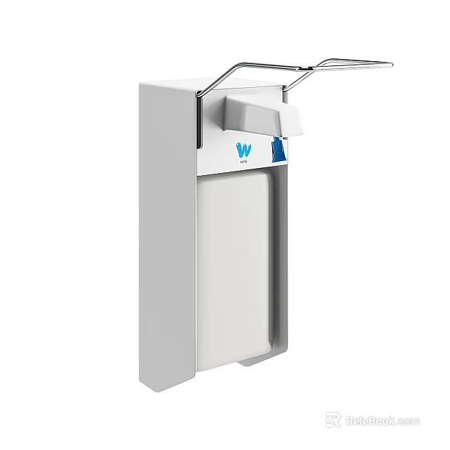 Modern White Wall Mounted Hand Dryer Daily Use Electrical Appliance With Sleek Design 3d model 