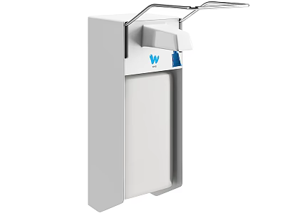 Modern White Wall Mounted Hand Dryer Daily Use Electrical Appliance With Sleek Design 3d model