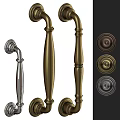 Stylish Door Handles With Brass Silver Finishes And Round Knob Designs