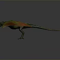 3D Dragon with Green Body and Red Green Leaf Like Wings on Gray Background