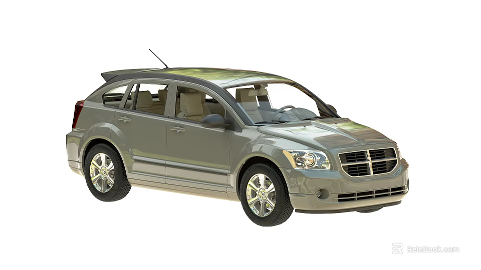 Gray SUV Car with Roof Rack Silver Wheels and Front Grille Design 3d model 