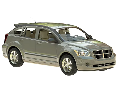Gray SUV Car with Roof Rack Silver Wheels and Front Grille Design 3d model