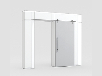 Modern Barn Door 3d model