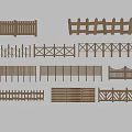 Various Wooden Fence Styles with Different Patterns for Garden Decoration