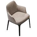 Various Colored Modern Chairs With Leather And Fabric Upholstery And Black Legs
