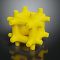 Children's Yellow Spiky Cube Toy For Educational Play And Development