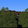 Ancient Architecture Aerial View Of Large Traditional Complex With Courtyards And Greenery