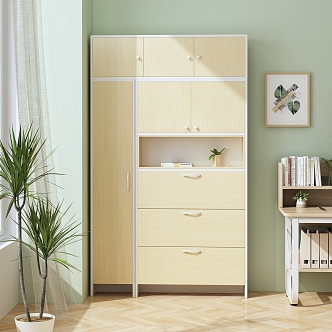 Storage Cabinet Nordic Decorative Cabinet Side Yang 3d model