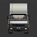 White Flatbed Truck Carrying Multiple Large Paper Rolls On Cargo Bed