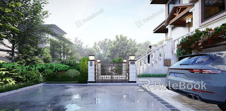 New Chinese Courtyard Garden model