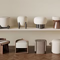 Mid-ancient Style Round Stool Casual Chair Round Pier 3d model