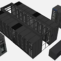 Multiple Server Racks In Data Center With Hardware And Storage Units