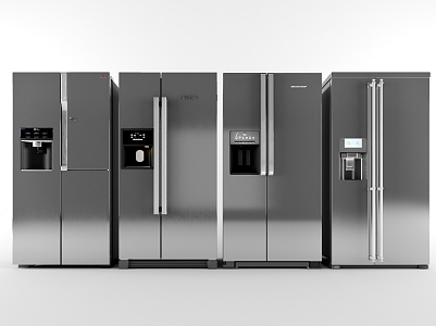 Modern refrigerator combination 3d model